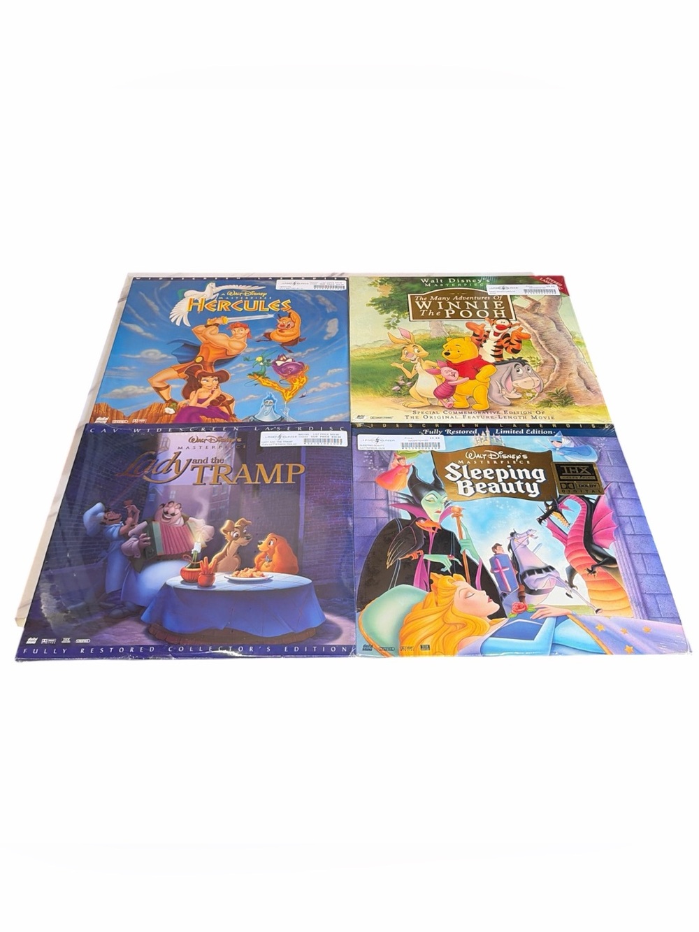 🔥Disney LaserDisc Lot 4 NEW SEALED Hercules Pooh Lady Tramp Sleeping Beauty🔥